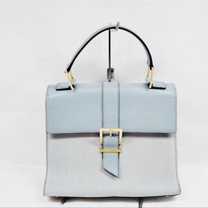 Vintage Celine Paris Italy Leather Buckle Top Handle Satchel Bag Rare 00s